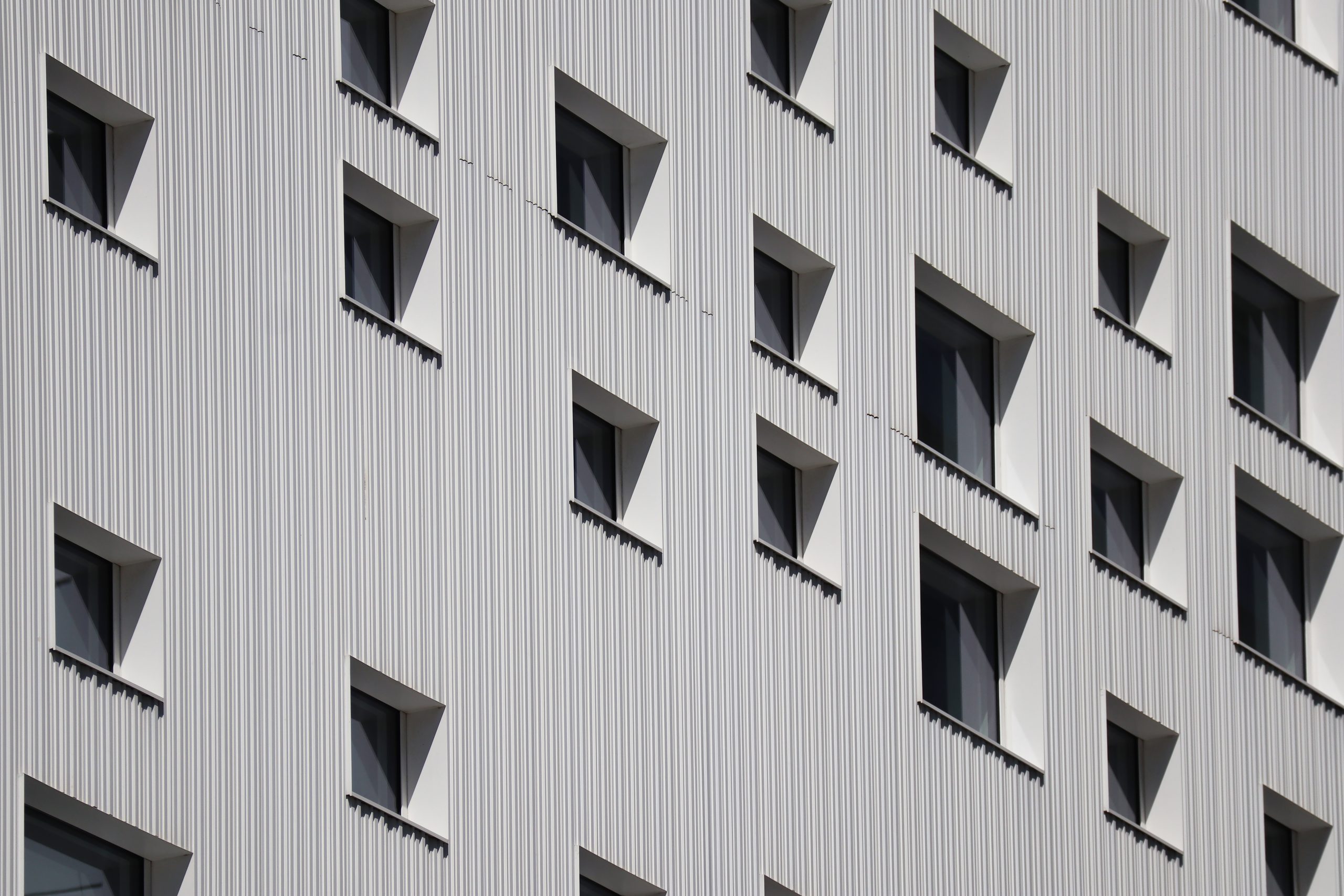 Windows,On,The,Facade,Of,The,Building,,In,A,Modern