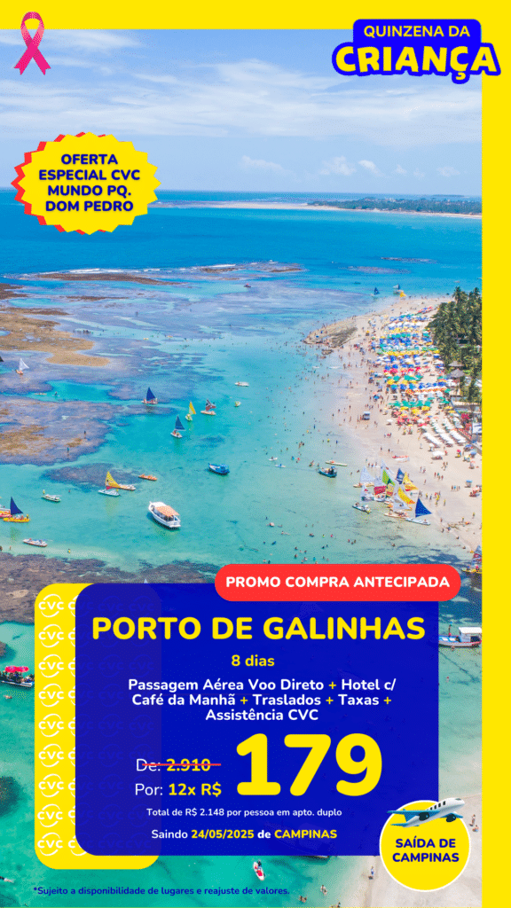 Campanha de tráfego pago para CVC - Porto de Galinhas