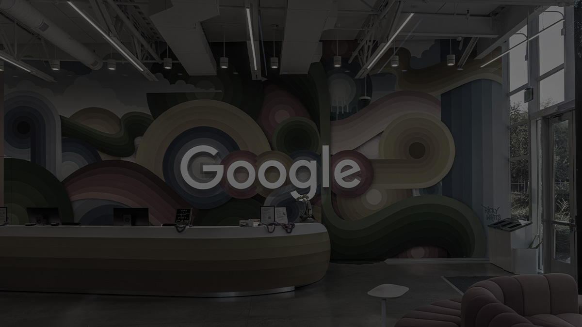 logo da Google dentro do escritório da Google